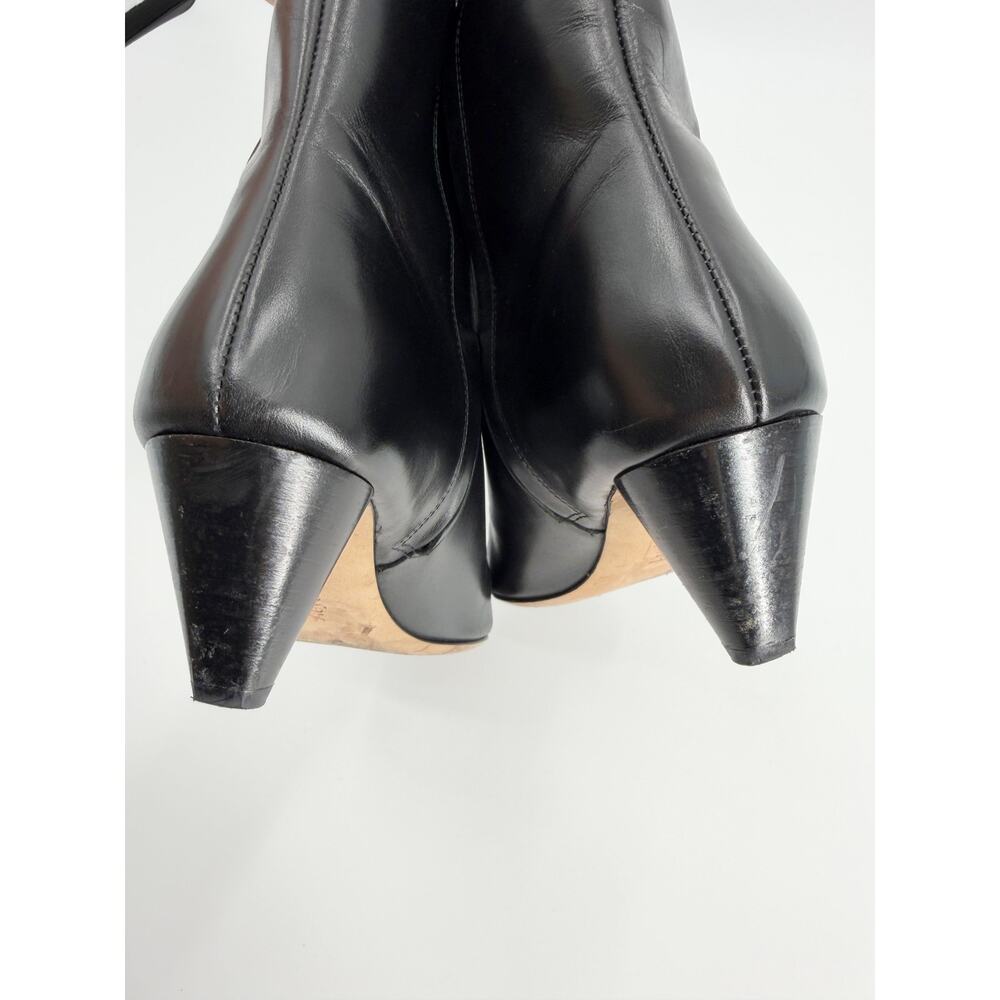 Aeyde Sofie Black Nappa Leather Pointed Toe Kitten Heel Ankle Boots Size 40 EU 9 - Picture 7 of 13